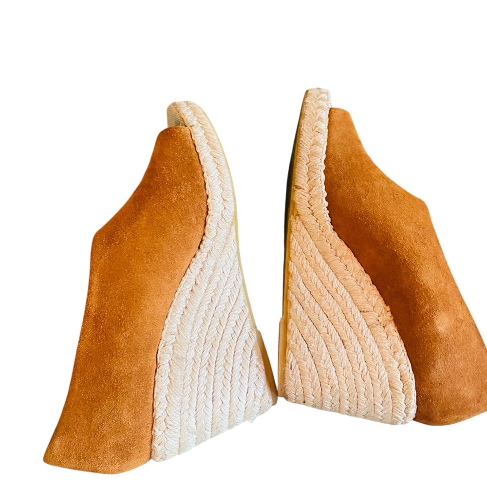 Vince Sonora Cashew Brown Espadrilles Wedges, Size 7 - Picture 4 of 11